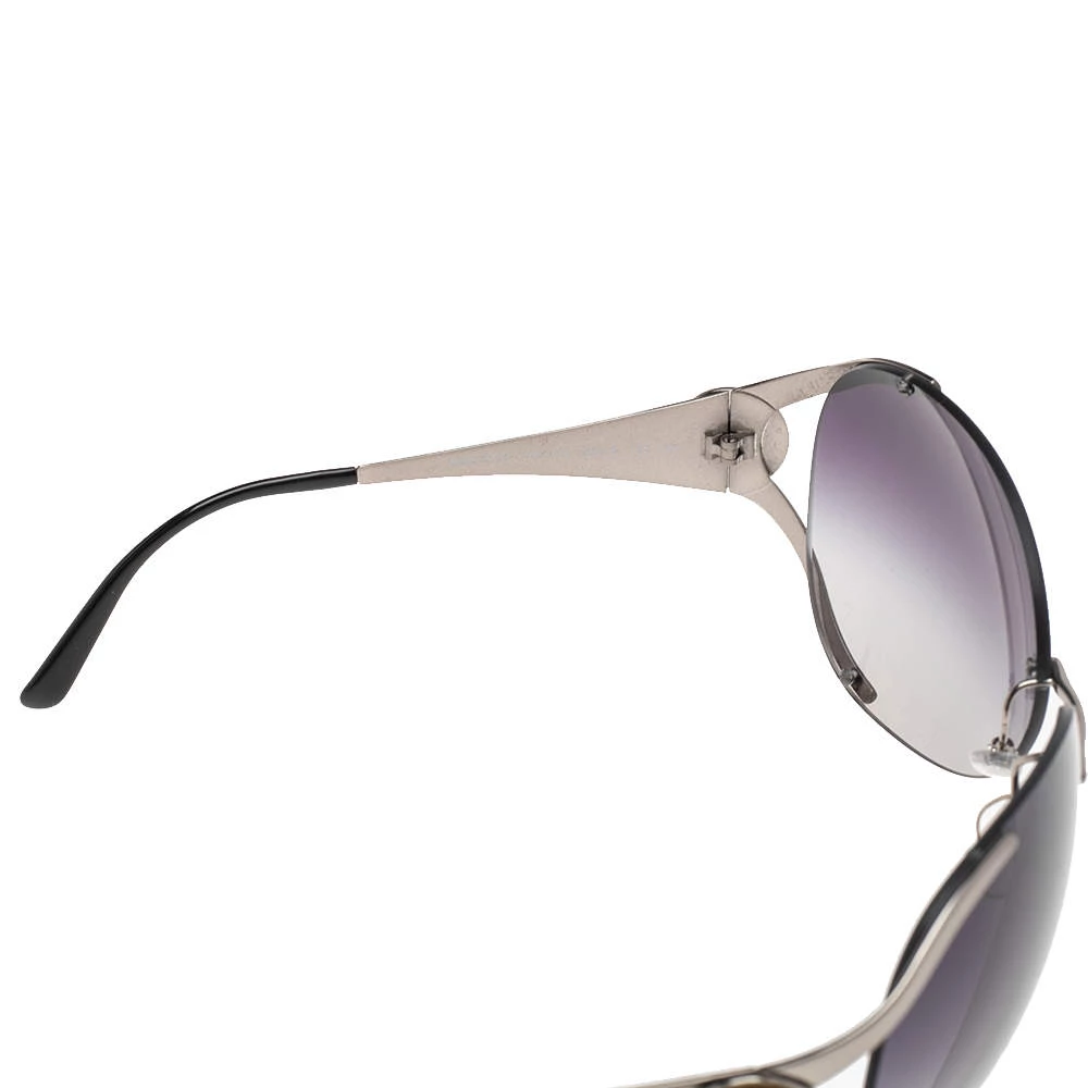 Versace Gunmetal/Blue Gradient 2107 Oversized Sunglasses For Women - Image 5