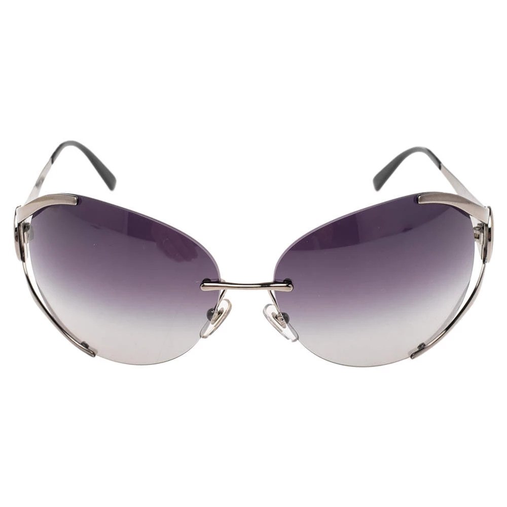 Versace Gunmetal/Blue Gradient 2107 Oversized Sunglasses For Women - Image 2