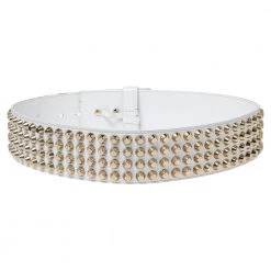 Versace White Studded Waist Belt 80CM For Women