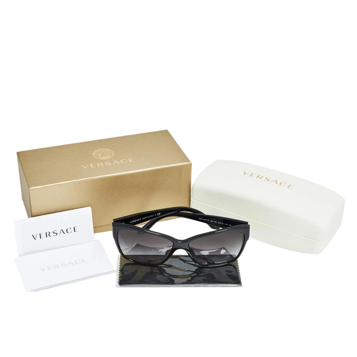 Versace Black Mod. 4277-A Medusa Gradient Square Sunglasses For Women - Image 7
