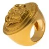 Versace Icon Medusa Gold Tone Ring Size 54.5 For Women