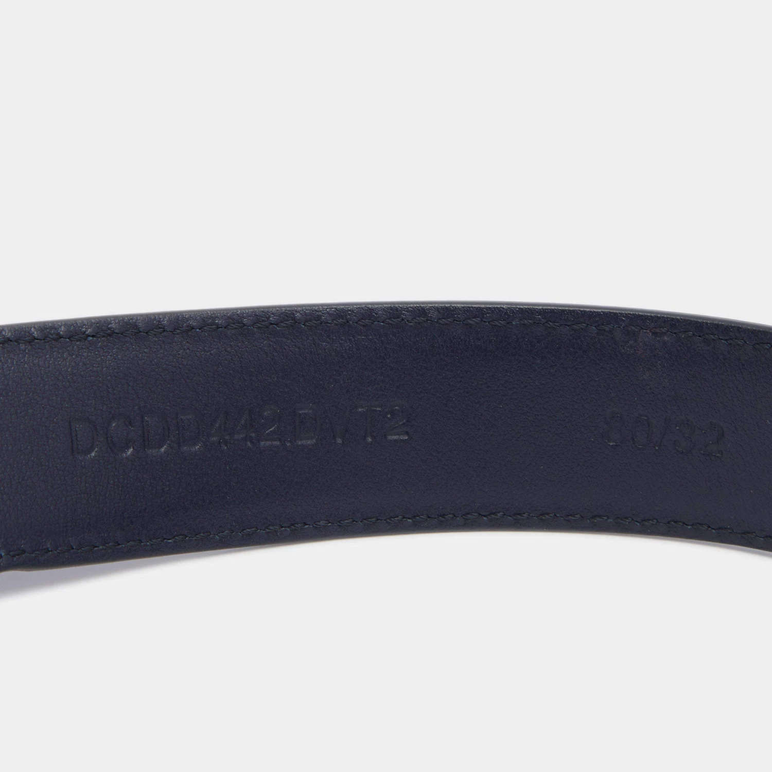 Versace Blue Leather Medusa Buckle Belt 80 CM For Women - Image 4