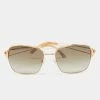 Versace Gold/Green Mod.2138 Aviator Gradient Sunglasses For Women