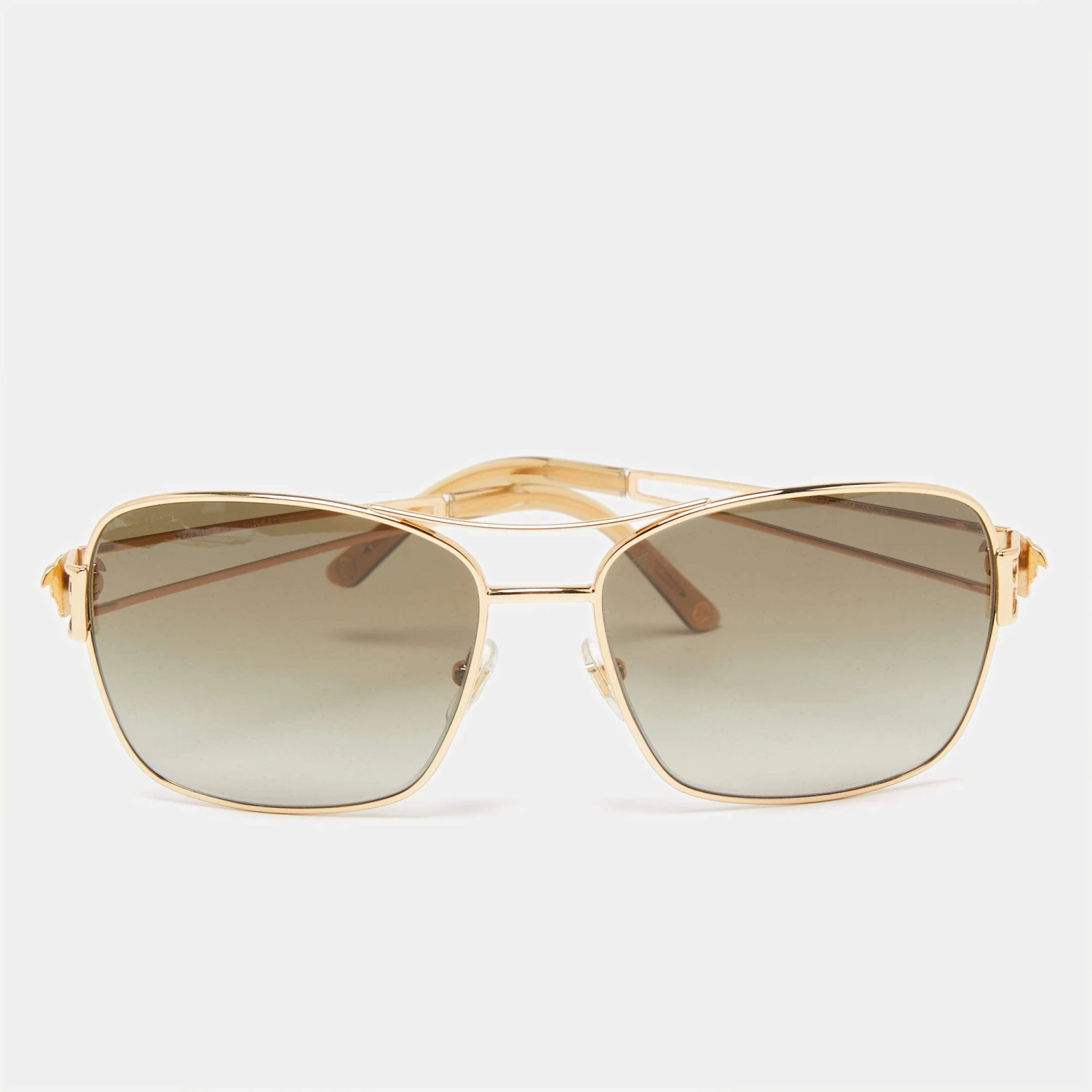 Versace Gold/Green Mod.2138 Aviator Gradient Sunglasses For Women