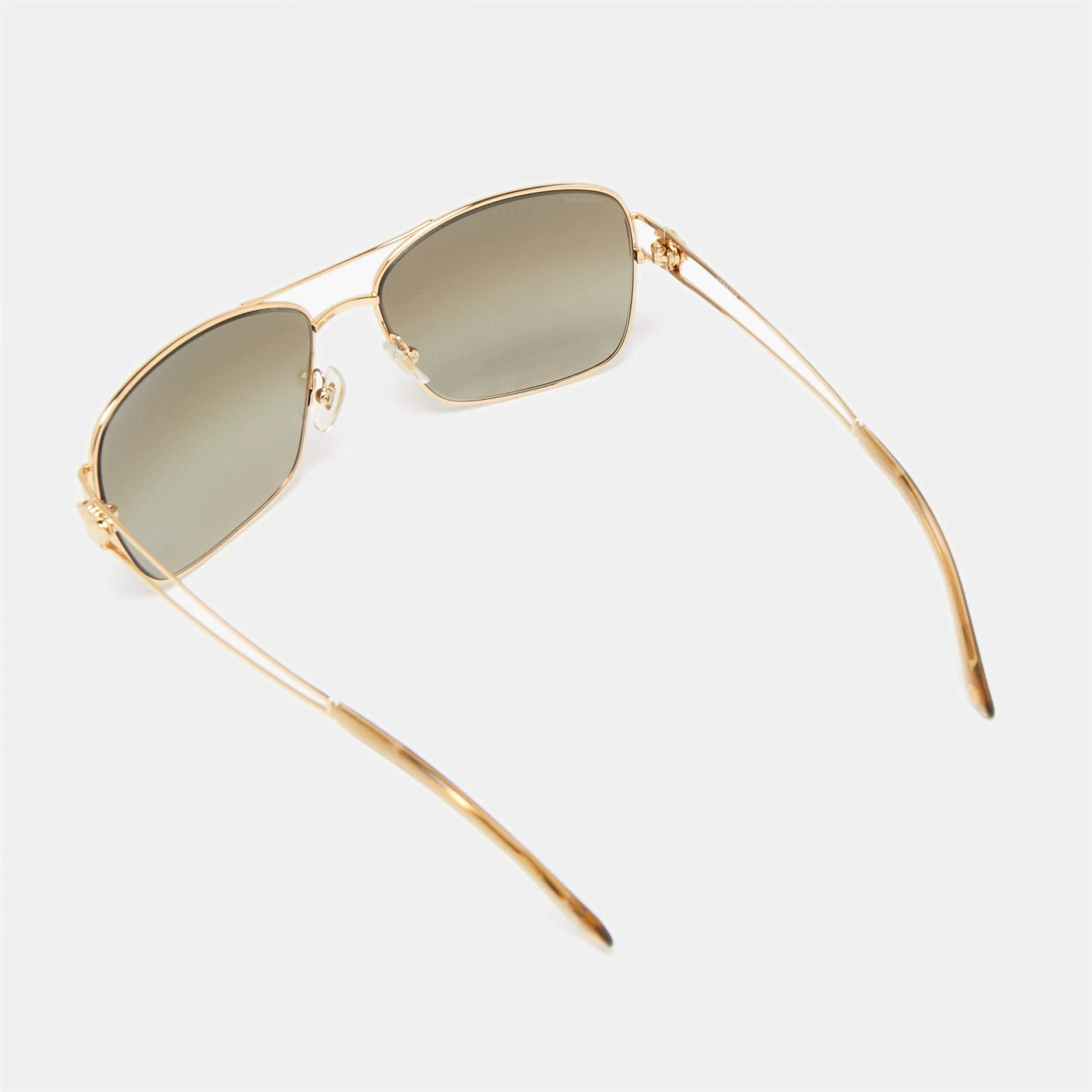 Versace Gold/Green Mod.2138 Aviator Gradient Sunglasses For Women - Image 3