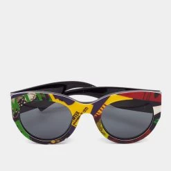 Versace Multicolor Tribute Vogue Print Acetate Cat Eye Sunglasses For Women