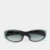 Versace Blue MOD.435/P Vintage Rectangle Sunglasses For Women