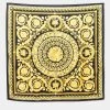 Versace Black Baroque Print Silk Scarf For Women