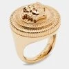 Versace Medusa Gold Tone Ring Size 54 For Women