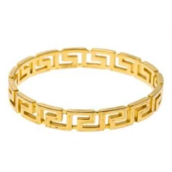 Versace Greek Gold Tone Bangle 19cm For Women