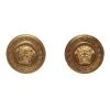 Versace Medusa Medallion Gold Tone Clip-on Stud Earrings For Women