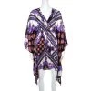 Versace Collection Multicolor Sun And Crystals Motif Printed Silk Kaftan Tunic M For Women