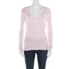 Versace Pink V-Neck Sweater M For Women