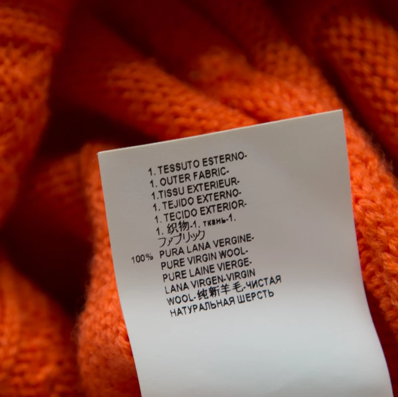 Versace Collection Orange Cable Knit Wool Belted Sweater Dress L For Women - Image 7