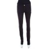 Versace Black Textured Jacquard Skinny Pants S For Women