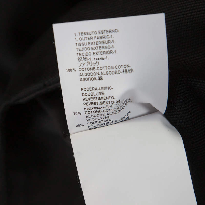 Versace Black Cotton Twill Corset Detail Pencil Dress M For Women - Image 7