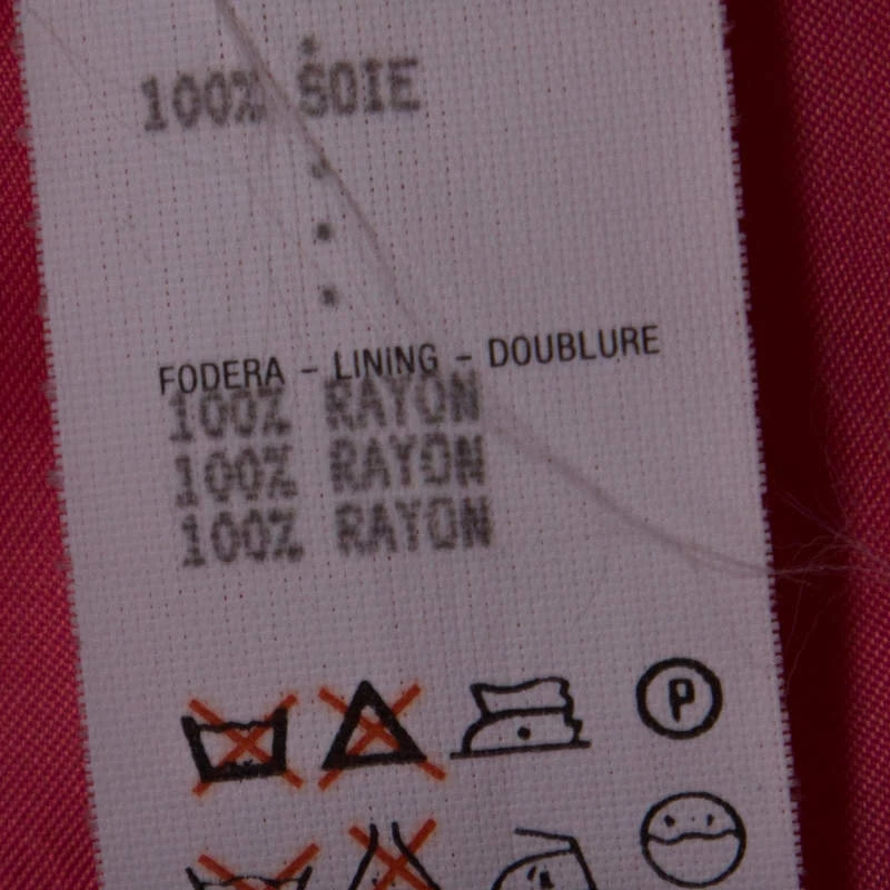 Gianni Versace Pink Silk Vintage Long Jacket & Skirt Suit M For Women - Image 9