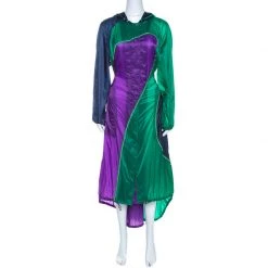 Versace Multicolor Nylon Long Raincoat S For Women