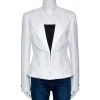 Versace Collection Off White Pleat Detail Blazer M For Women