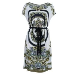 Versace Multiprint Jersey Shift Dress L For Women