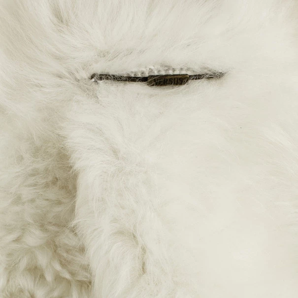 Versace Versus Beige Leather And Suede Fur Coat L For Women - Image 7