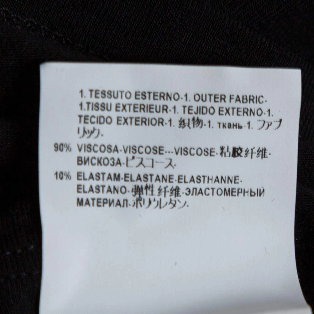 Versace Black & Gold Medusa Embellished Jersey T-Shirt XL For Women - Image 7