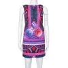 Versace Purple Medusa Print Jersey Shift Dress S For Women