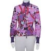 Versace Sport Multicolor Synthetic Quilted Bomber Jacket S For Women