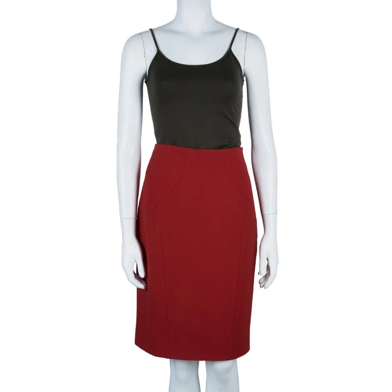 Versace Collection Red Pencil Skirt M For Women - Image 2