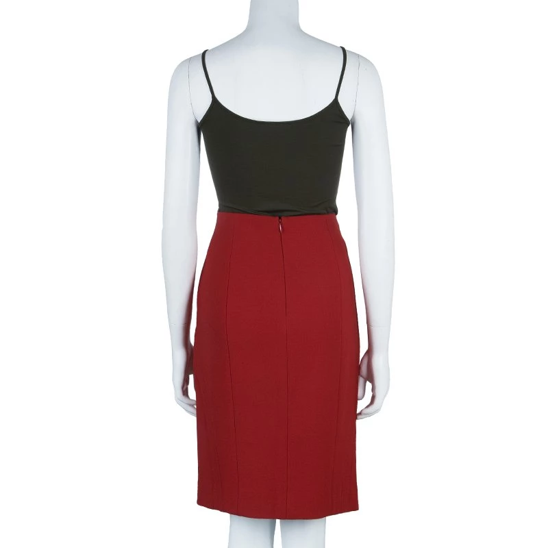Versace Collection Red Pencil Skirt M For Women - Image 3