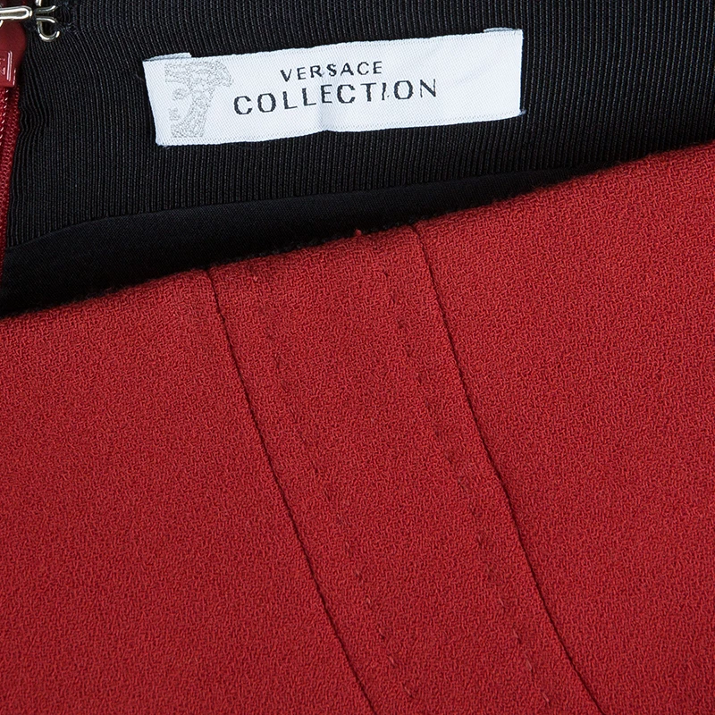 Versace Collection Red Pencil Skirt M For Women - Image 8