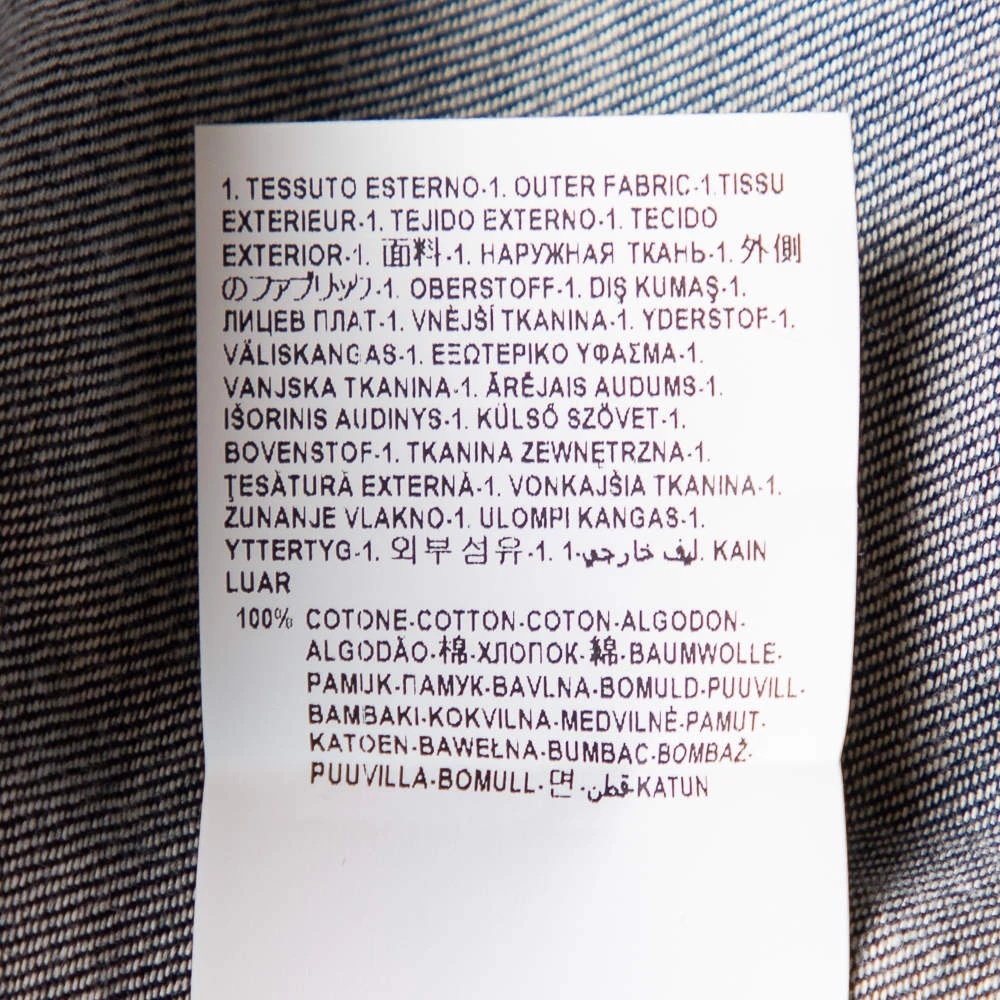 Versace Tribute Indigo Denim Gold Button Embellished Shirt M For Women - Image 7