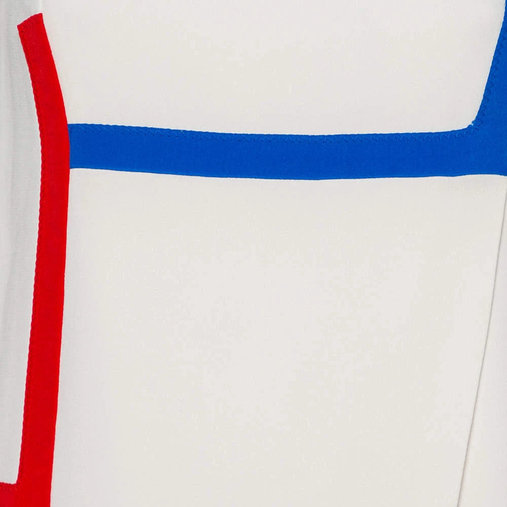 Versace Cream Silk Contrast Trim Cutout Detail Mini Dress S For Women - Image 4