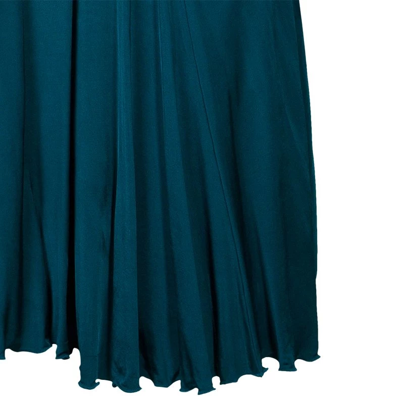 Versace Collection Teal Embellished Jersey Dress S For Women - Image 5