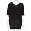 Versace Black Wool Medusa Button Detail Oversized Top M For Women
