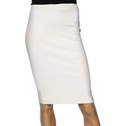 Versace Off White Silk Pencil Skirt S For Women