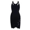 Versace Black Rose Detail Mini Dress S For Women