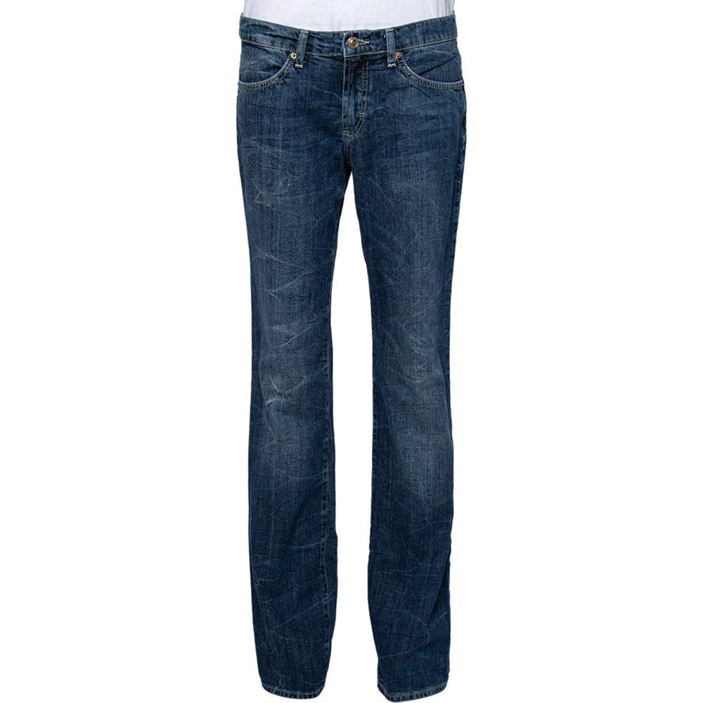 Versace VJC Navy Blue Denim Washed Jeans M For Women
