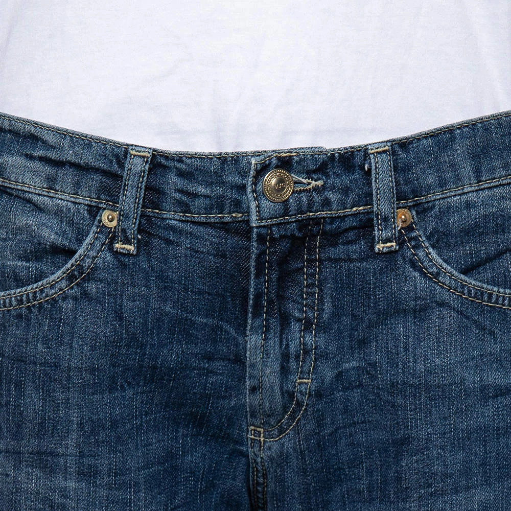 Versace VJC Navy Blue Denim Washed Jeans M For Women - Image 4