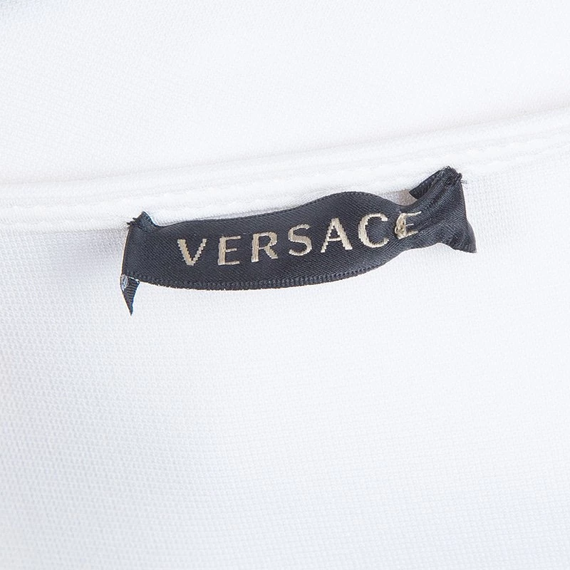 Versace Off-white Short Sleeve Top S For Women - Image 8