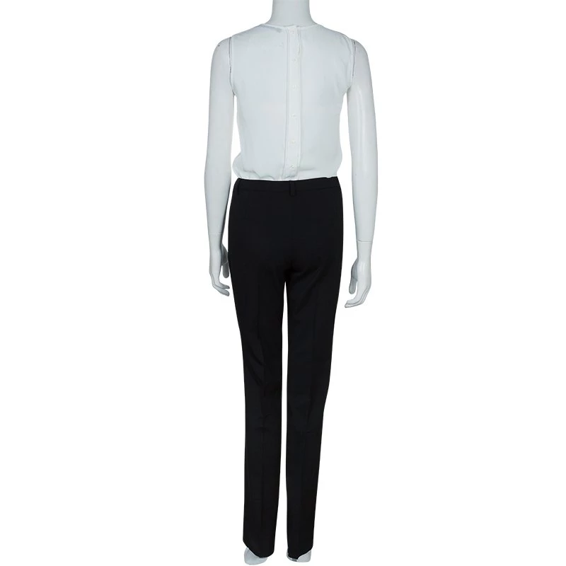 Versace Black Wool Trousers M For Women - Image 3