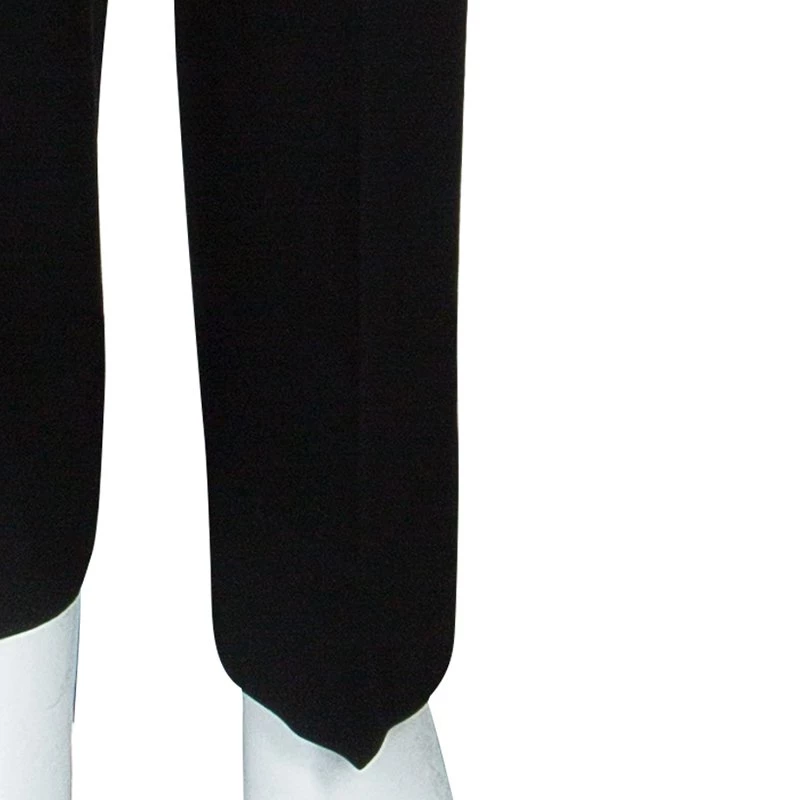 Versace Black Wool Trousers M For Women - Image 4