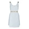 Versace White Belted Dress M For Women