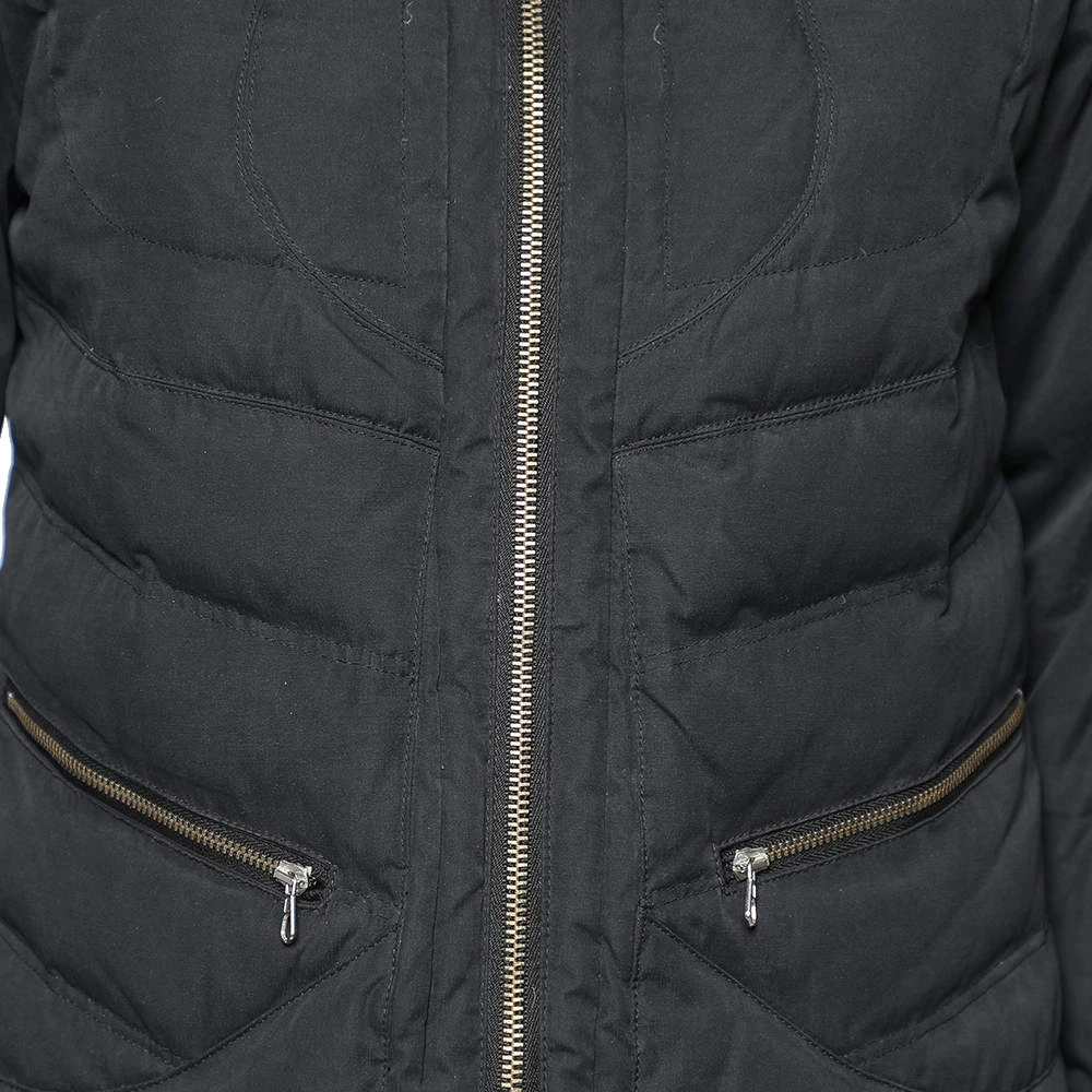 Versace Jeans Couture Black Cotton Quilt Detail Zip Front Jacket S For Women - Image 4