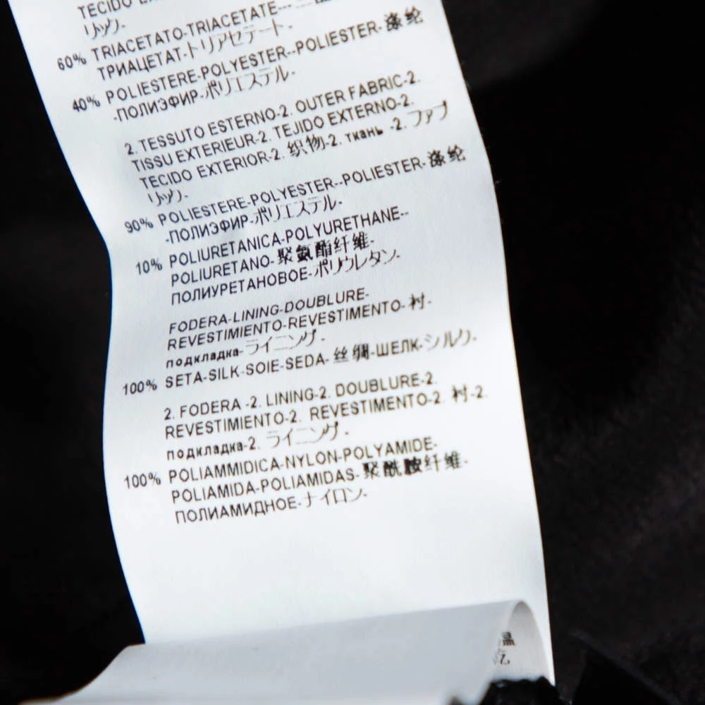 Versace Black Crepe & Lace Inset Detailed Single Breasted Blazer M For Women - Image 7