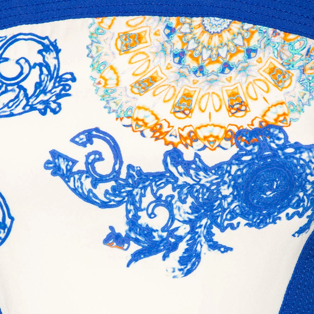 Versace Multicolor Printed Crepe Sleeveless Midi Dress M For Women - Image 4