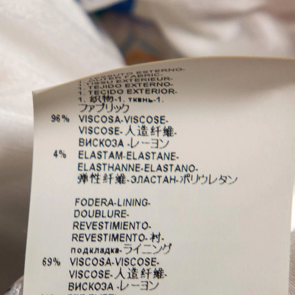 Versace Multicolor Printed Crepe Sleeveless Midi Dress M For Women - Image 7