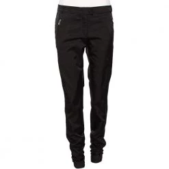 Versace Collection Black Cotton Blend Ruched Hem Trousers M For Women