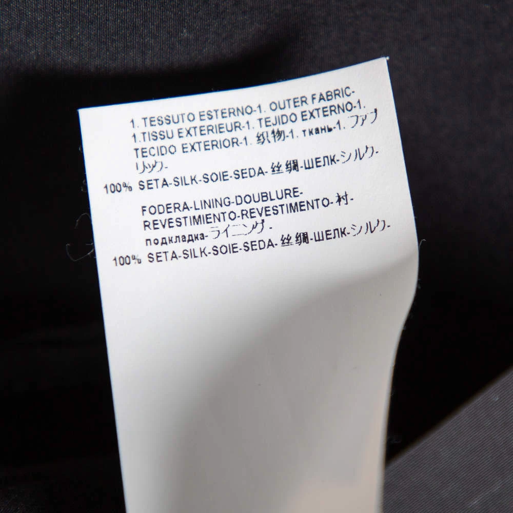 Versace Black Silk Crepe & Metal Chain Detailed Dress S For Women - Image 9