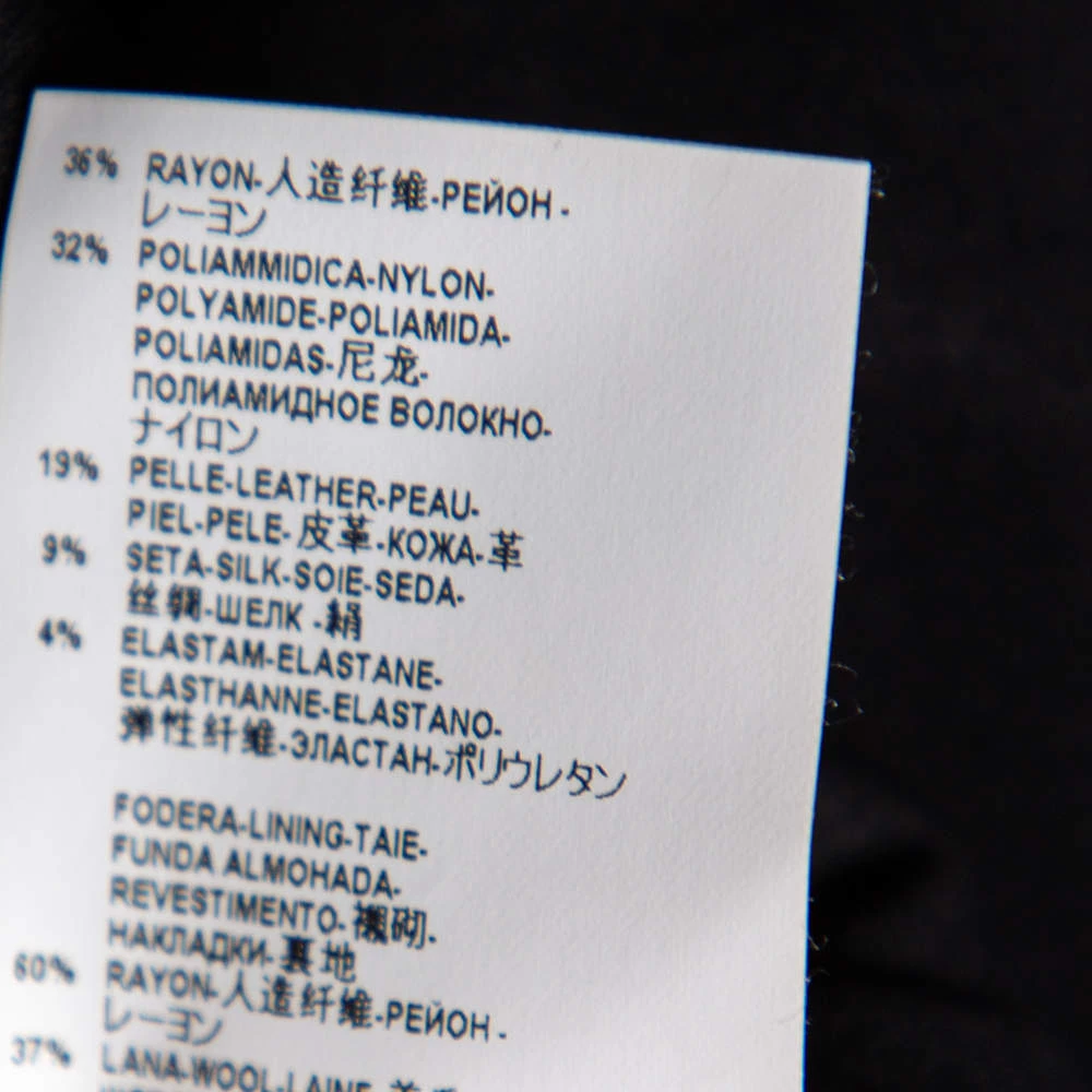 Versace Black Stretch Knit Slit Detail Asymmetric One-Sleeve Dress M For Women - Image 8